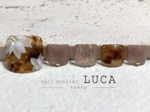 ネイルアトリエルカ(nail atelier LUCA)/M-891 べっ甲大人フラワーネイル