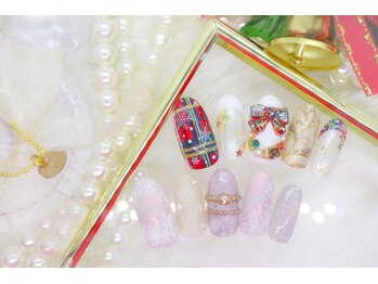 ラミエンヌ/クリスマスネイル リボンネイル