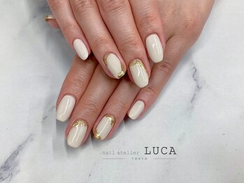 ネイルアトリエルカ(nail atelier LUCA)/W-779 大人上品ミラーネイル