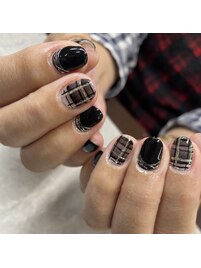 2023冬　【チェックネイル】