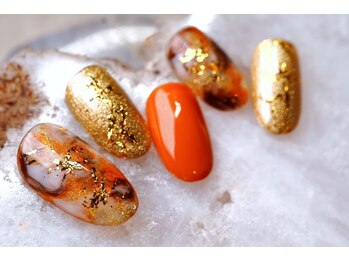 ステムネイル 下北沢(stem nail)/キャメル　べっこう　ゴールド