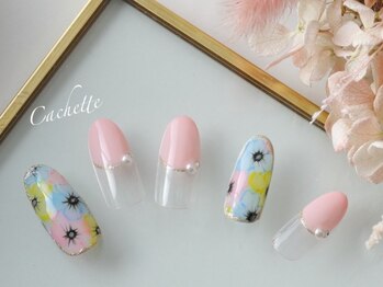 カシェット(Cachette)/水彩風ネイル