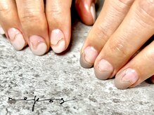 ルポネイル 高円寺(repos nail)/変形フレンチ ミラー ニュアンス