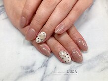 ネイルアトリエルカ(nail atelier LUCA)/M-377 秋色ダルメシアンネイル