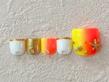 ネイルビート(NAIL BEAT)/蛍光色縦グラデーション