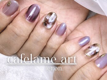フェロン 小倉店(feron.)/カフェラテネイル♪ミルク多め