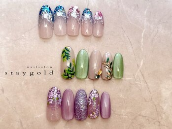 ネイルサロン ステイゴールド(STAY GOLD)の写真/長さ出しが１本330円で出来る☆高技術で美フォルムに◎爪が弱くて伸ばせない方もご相談下さい♪