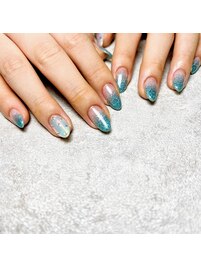 ラメグラ×オーロラミラー