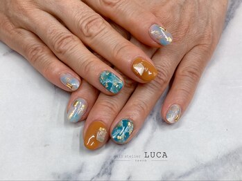 ネイルアトリエルカ(nail atelier LUCA)/M-381 大人秋色ニュアンスネイル