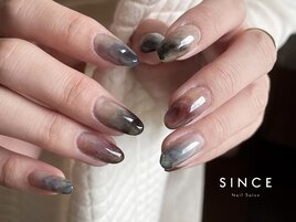奥行きニュアンスネイル