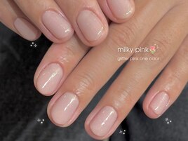 ラメ入りナチュラルワンカラー