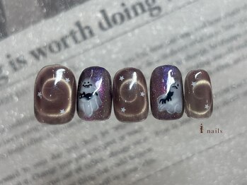 アイネイルズ 横浜EAST店(I-nails)/手描きおばけネイル