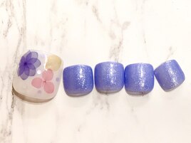 【フット】紫陽花ネイル