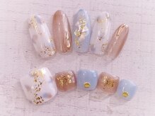 ラルネイル 大宮(Lull. nail)/＊BLUE＊brown＊ニュアンス＊