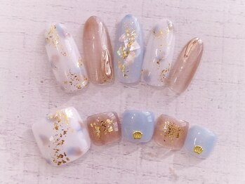 ラルネイル 大宮(Lull. nail)/*BLUE*brown*ニュアンス*