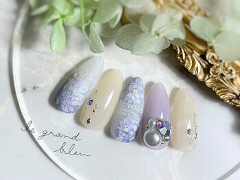 紫陽花 ※立体ビジューは別料金