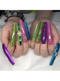 ラメ/ギャル/ロング/成人式