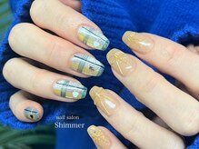 シマー(Shimmer)/チェック/ワイヤーリボン