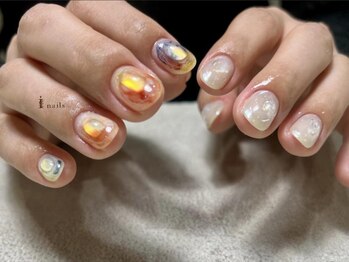 アイネイルズ 渋谷店(I nails)/【Kana.y】カラフルクリア