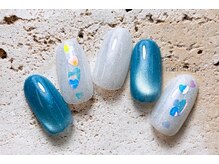 ネイルクローネ(nail crone)/ハートホロの埋め込みネイル