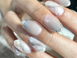大人大理石ネイル