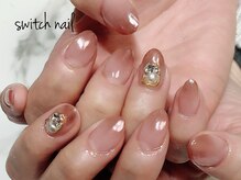 スウィッチ(SWITCH)/ミラーグラデーション☆ピンク