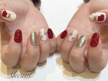 アクイユ 銀座店(ACCUEIL)/くまさんクリスマスネイル