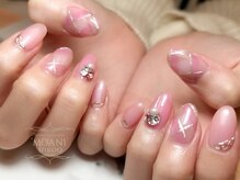 モアニヒロオ 広尾駅前店(MOANI Hiroo)/ななめチェックネイル