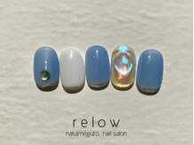 リロウ(relow)/氷ネイル×ワンカラー