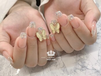 エムアンドワイ 秋葉原店(M&Y)/ガラスフレンチネイル　