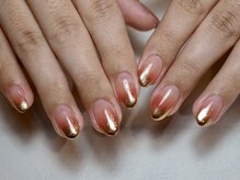 ミーナネイル(miinanail)/ミラーがけグラデーションネイル