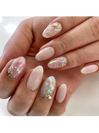 シェル＆オーロラネイル