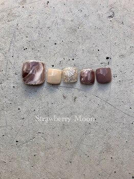 サロンストロベリームーン(Salon Strawberry Moon)/マーブルネイル