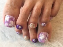 アミネイルズ(AmiNails)/フット手書き花♪