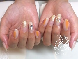 シェル×塗りかけネイル
