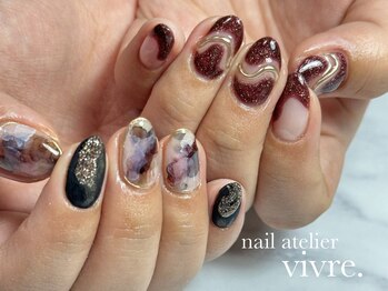 ヴィーヴル(vivre.)/ニュアンス/手書き/インク