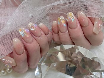 アンジュ(Ange)/【Ayaka】ピンクチークネイル