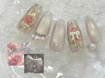 ルノン 獨協大学前店(LUNON)/薔薇ネイル
