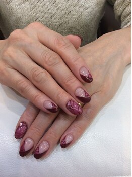 シャンネイルケアサロン(Shan Nail caresalon)/シースルーボルドー