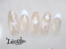 リボン×ワンホンアートネイル