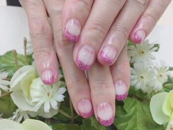 プルミエ ネイル(Premier Nail)/ピンクラメフレンチ