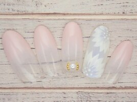 ＃ニュアンスフラワーネイル