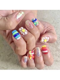 立体フラワーネイル