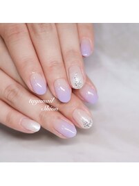 パープルグラデーションネイル