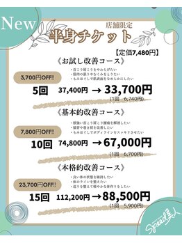 スピード美人 横浜店/女性半身回数券