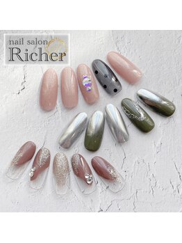 エスフィーネイルサロン リシェル(Esfy nailsalon Richer)/2023,12月 定額デザイン