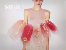 アグニークリッシェ(Agunik Riche)/【ワイヤーフラワーネイル】