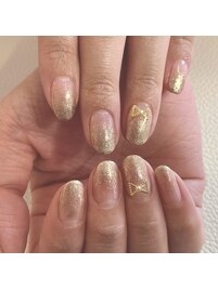 ラメグラリボンネイル