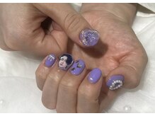 エミュレ(emure.)/パープル推しフェイスネイル