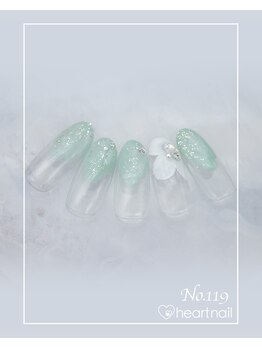 はあとねいる 富山高岡店/2色マーブル、ラメ、お花アート